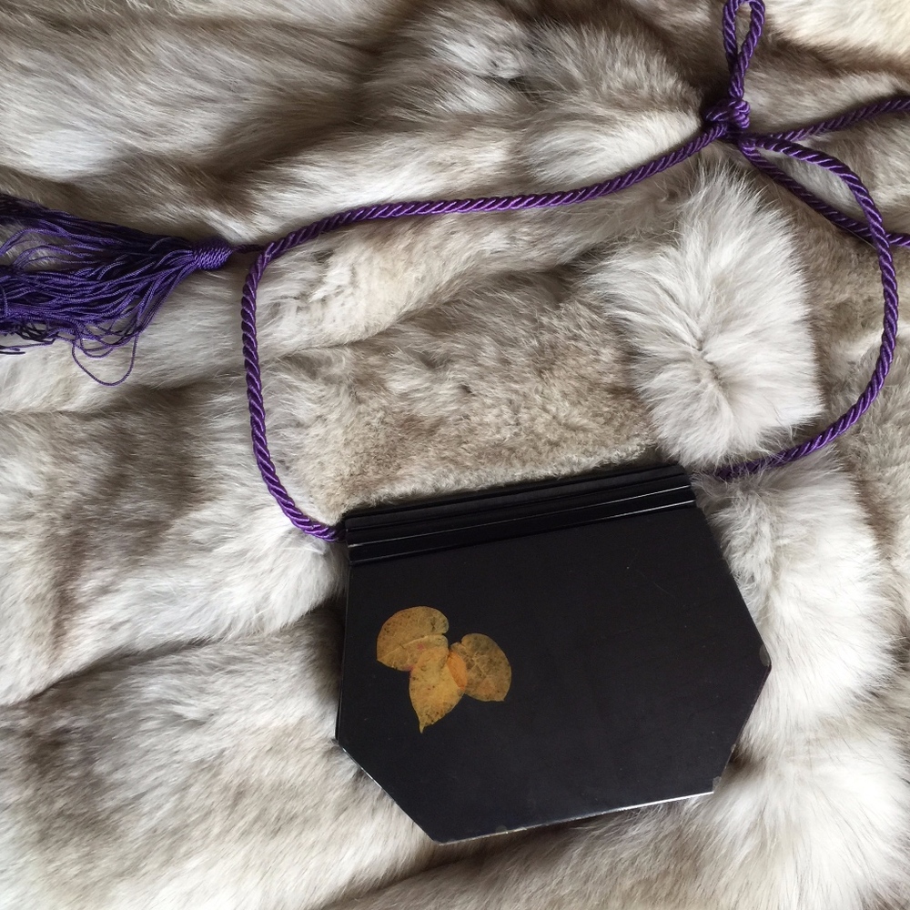 Vintage Purple Magli Hard Cover Shoulder Bag